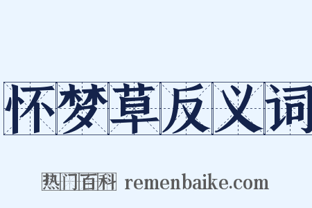 怀梦草反义词是什么意思的图片